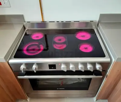 Free Delivery- BOSCH Latest Model 5-Burner Electric Ceramic Cooking Range 90x60 CM