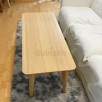 Scandinavian style Solid Wood Coffee Table & Matching Table Set – Great Condition