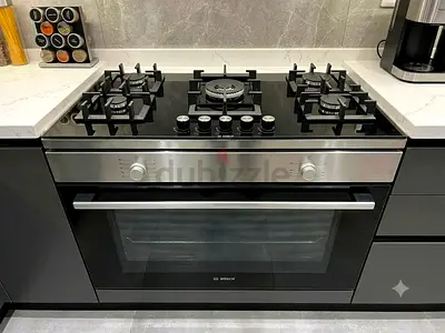 Built-in Bosch Gas Hob 5 Burners with Gss Oven 90cm - Excellent Condition Condition