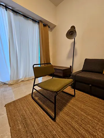 LINNEBÄCK Easy chair, Orrsta olive-green Modern metal frame accent chair with olive green