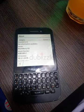 Black berry Q5 A minor crack in the outer screen, but it doesn't affect anything.
