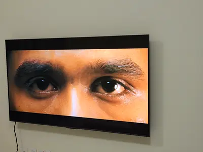 65-inch TCL 4k QD-MINI LED TV mounted, as good as new