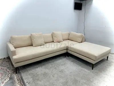 Beige color west elm sofa