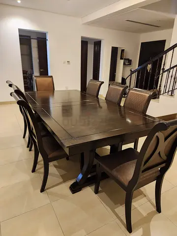 Wooden 8 seater dining table