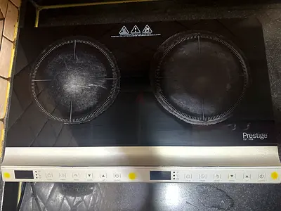 Prestige Double Hot Plate Electric Stove - Glass Top, Used