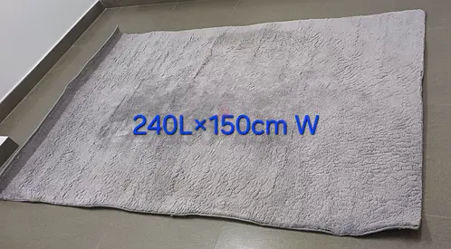Light grey plush rug 240x150 cm - soft $%&! carpet