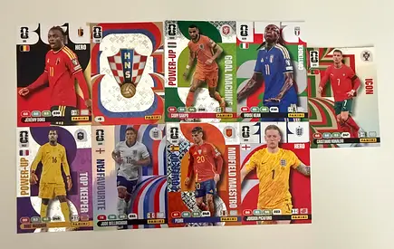 Panini World Cup Football Trading Cards Collection - Mixed Player Inserts (10+)