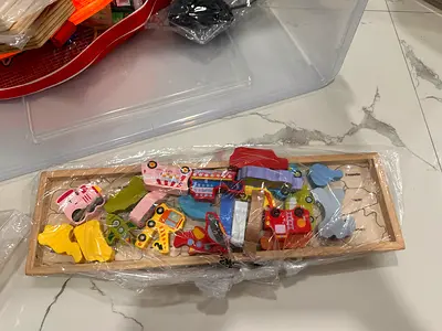 Wooden Different Transport Vehicle Puzzle Set - Mixed Cars & Trucks (A-Z)26pcs