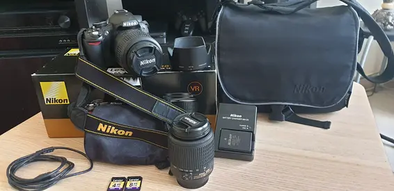 Nikon D3100 with 2 Lenses