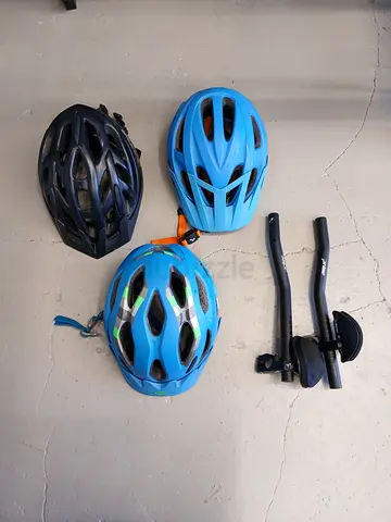 Cube, Lazer, Bell helmets and prime carbon aero bar mint condition
