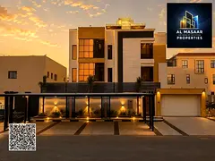 Luxury villa with 8 master bedrooms, swimming pool, and elevator in Al-Aliya, ready with water, elec