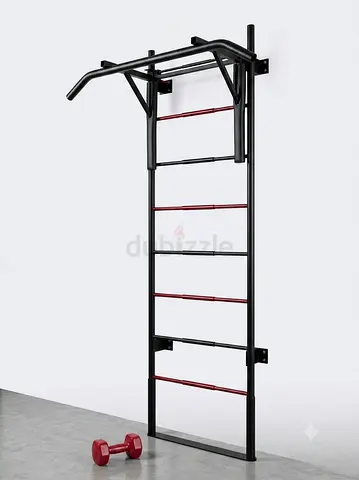 Space Saving Home Gym Station | Pull Up Bar + Dip Bar + Swedish Ladder | Dubai Made