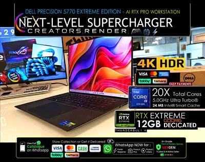 Dell Precision 5770 Extreme Core i9 + RTX + 4K OLED, More xps zbook 9730 7670 5680 7770 p1