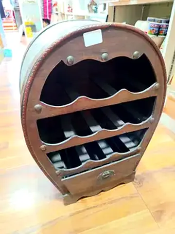 Wooden Rack Cabinet with Drawer - 56cm height