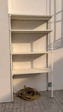 Metal Storage Shelving Unit — White, 244cm Tall, 5 Shelves