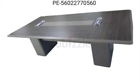 Large Modern Conference Table - Grey Wood Finish