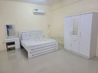 White Wooden Bedroom Set - Bed, Wardrobe & Dresser