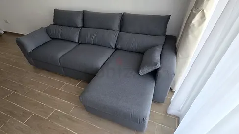 Ikea Eskilstuna L shape sofa bed with storage