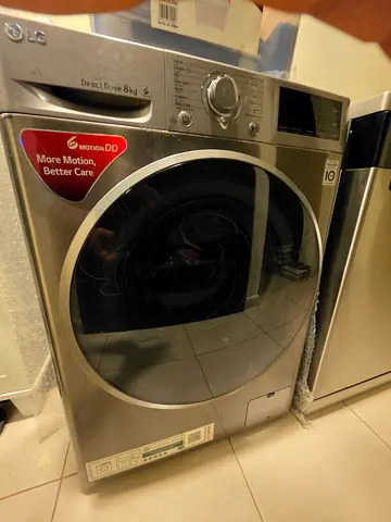 LG Washing Machine 8Kg Front Load, Direct Drive, Silver