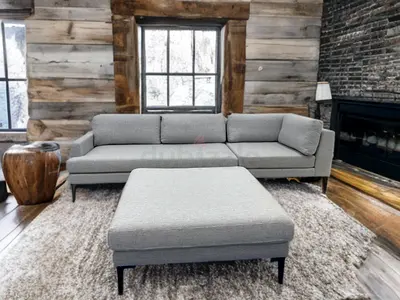 New condition west elm andes sofa with ottoman