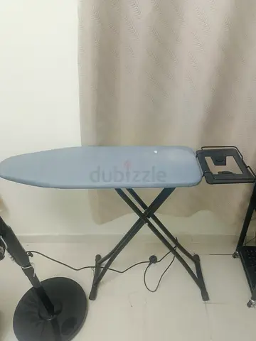 Ironing Board with Iron Rest - Foldable, Good Condition ,fan , clothing stand and one metal stand