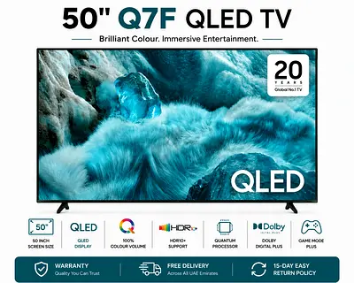 Samsung 50″ Q7F QLED 4K Vision AI Smart TV | Q4 AI Processor | 2025