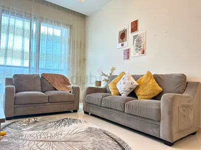 Comfortable 3-seater and 2-seater grey sofa set - good condition
