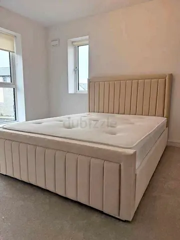 Elegant beautiful beige colour 200*200 super king size Bed