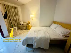 Luxury second-occupancy studio with an open kitchen and panoramic views. Fully furnished. ✨ Ajman,