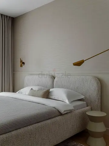 Upholstered Double Bed with Padded Headboard