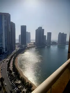 one bedroom with hall, parking and extension,balcony with sea view in Al Waha tower