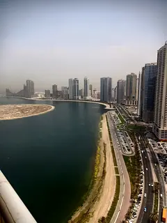 1 bedroom with parking and balcony sea view for rent in Al Waha tower, Sharjah, Al Khan