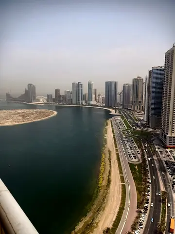 1 bedroom with parking and balcony sea view for rent in Al Waha tower, Sharjah, Al Khan