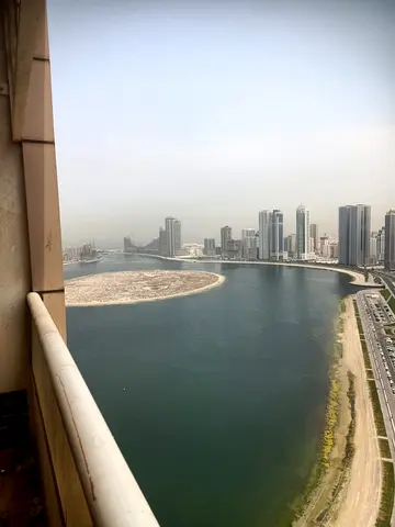 1 bedroom with parking and balcony sea view for rent in Al Waha tower, Sharjah, Al Khan