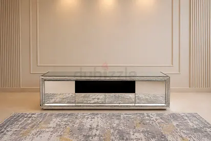 Elegant Mirrored Entertainment Center TV Unit