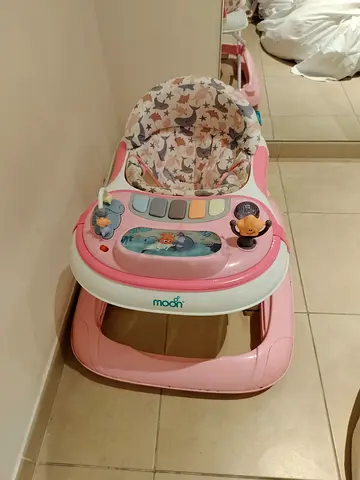 Pink Baby Walker with Musical Toys - Good Condition