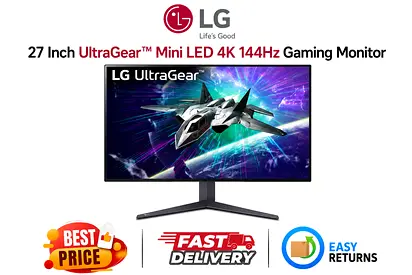 LG 27" UltraGear Mini LED 144Hz Gaming Monitor - Original Box, Accessories -FREE DELIVERY, WARRANTY