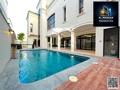 A villa with a palace design, two floors, a rooftop, an elevator, and a large swimming pool. The pri