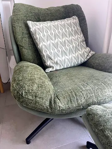 PAN Home Amore Green Accent Chair + Ottoman