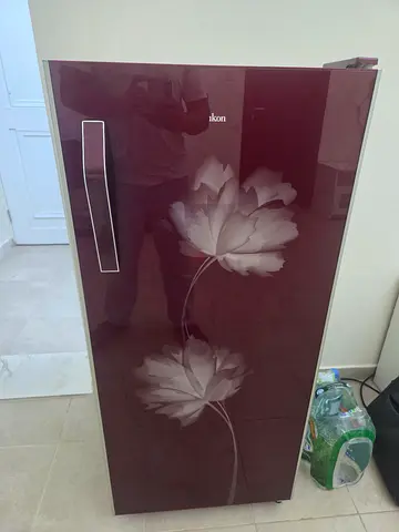 Single-door Kelvinator Refrigerator with Floral Glass Door - Good Condition