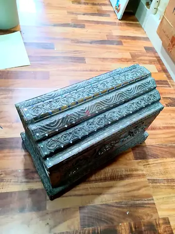 Wooden Antique Decorative Chest - 43cm length