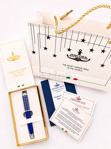 Ancora Epoque Art Deco limited Edition brand new Italian pen set with Notebook