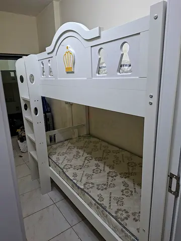 White Single Bed Frame with Headboard and Storage Shelves