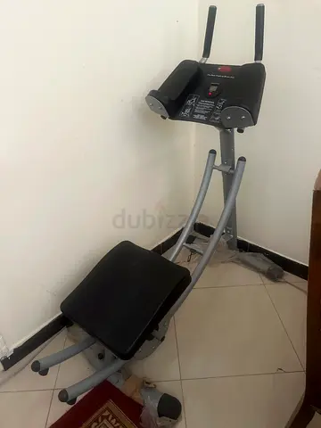 Used Abdominal Crunch and Back Extension Bench - Compact Home Gym Equipment