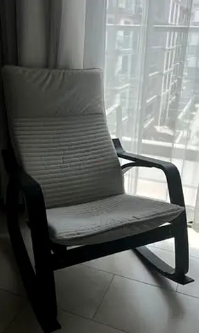 Modern Wooden Rocking Chair with Cushioned Seat | Excellent Condition