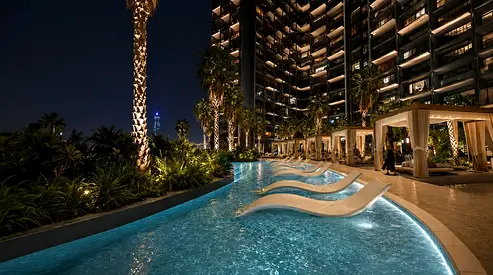 100%Real Price)High Floor/Creek&Burj View/1Min to Metro