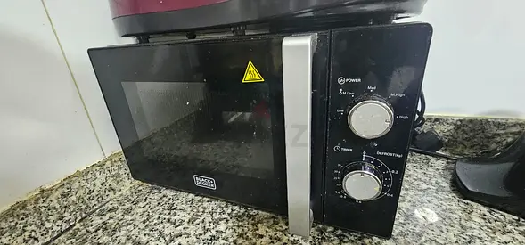 Compact Black Countertop Microwave/Toaster Oven - Good Working Condition