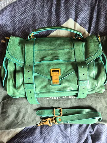 Proenza Schouler green shoulder bag with detachable strap