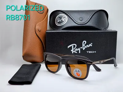Polarized Sunglasses with Case - Brown/Black
