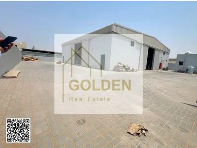 مستودع 40 كيلو واط | 6,000 قدم² + ساحة 10,000 قدم² | ارتداد 15 متر إنترلوك | قرب شارع MBZ – أم القيوين